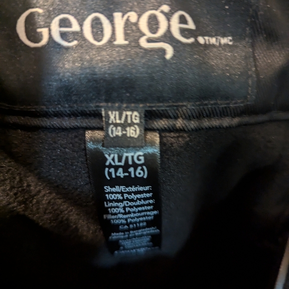 BNWT George boys black snowpants size XL 14-16 - Picture 3 of 3